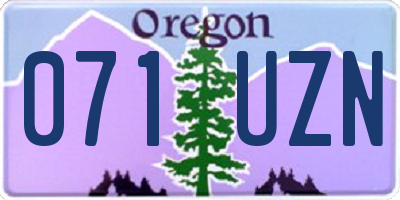 OR license plate 071UZN