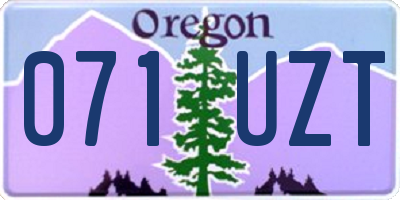 OR license plate 071UZT