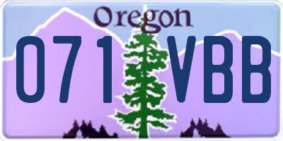 OR license plate 071VBB