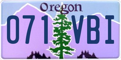 OR license plate 071VBI
