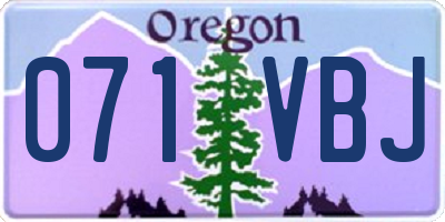 OR license plate 071VBJ