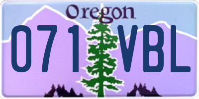 OR license plate 071VBL