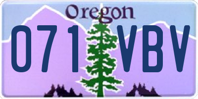 OR license plate 071VBV