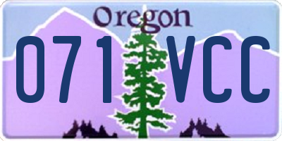 OR license plate 071VCC