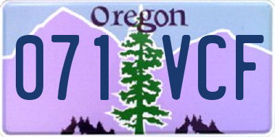 OR license plate 071VCF