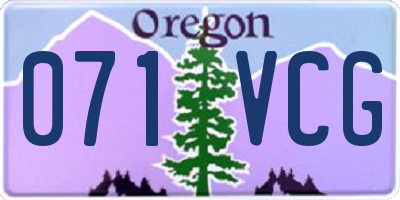 OR license plate 071VCG