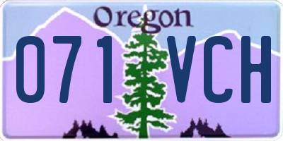 OR license plate 071VCH