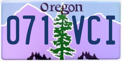 OR license plate 071VCI