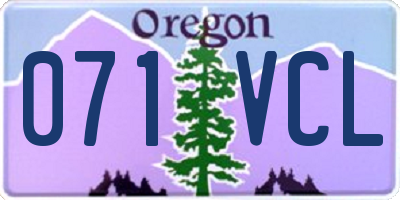 OR license plate 071VCL