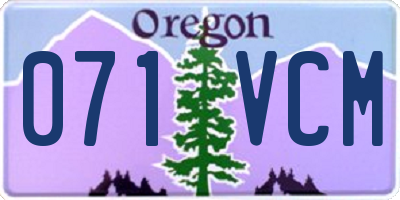 OR license plate 071VCM