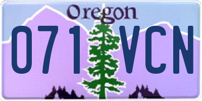 OR license plate 071VCN