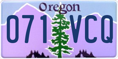 OR license plate 071VCQ
