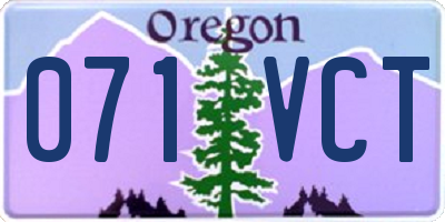 OR license plate 071VCT