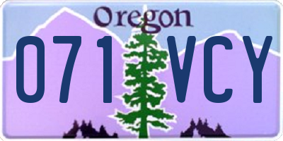 OR license plate 071VCY