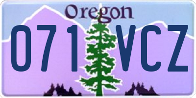 OR license plate 071VCZ