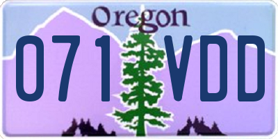 OR license plate 071VDD