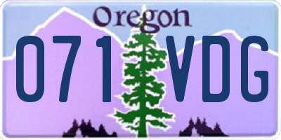 OR license plate 071VDG