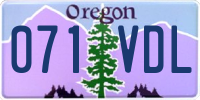 OR license plate 071VDL