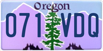 OR license plate 071VDQ
