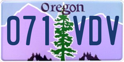 OR license plate 071VDV
