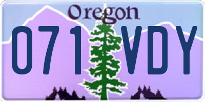 OR license plate 071VDY