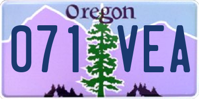 OR license plate 071VEA