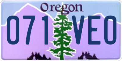OR license plate 071VEO