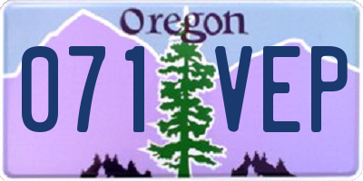 OR license plate 071VEP