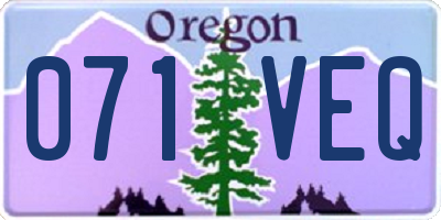 OR license plate 071VEQ