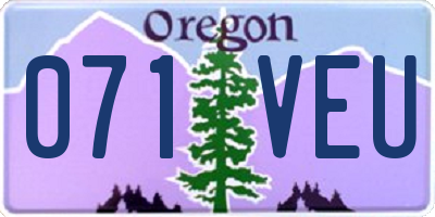 OR license plate 071VEU