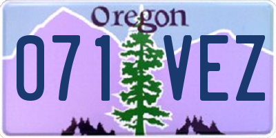 OR license plate 071VEZ
