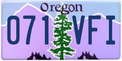 OR license plate 071VFI