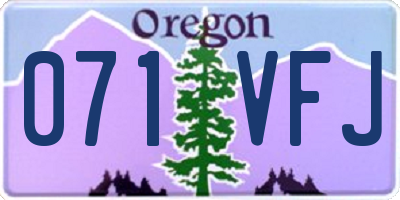 OR license plate 071VFJ
