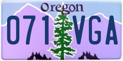 OR license plate 071VGA