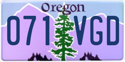 OR license plate 071VGD