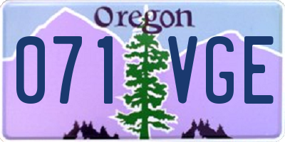 OR license plate 071VGE