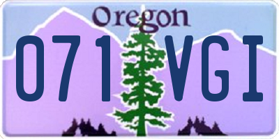 OR license plate 071VGI