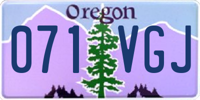 OR license plate 071VGJ
