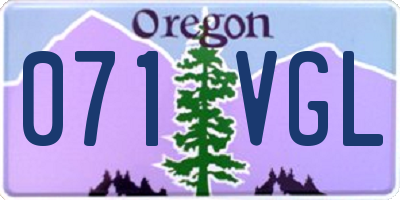 OR license plate 071VGL