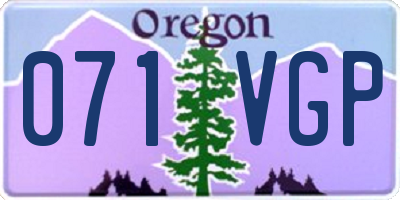 OR license plate 071VGP