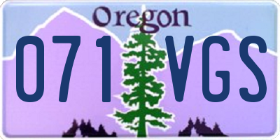 OR license plate 071VGS