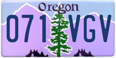 OR license plate 071VGV