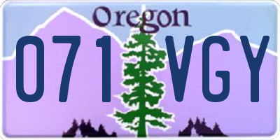OR license plate 071VGY