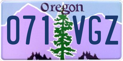 OR license plate 071VGZ