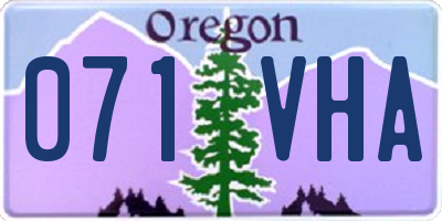 OR license plate 071VHA