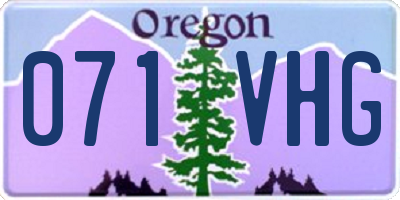 OR license plate 071VHG