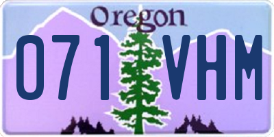 OR license plate 071VHM