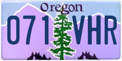 OR license plate 071VHR