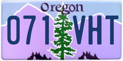 OR license plate 071VHT