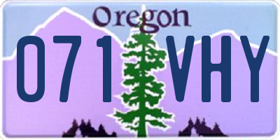 OR license plate 071VHY